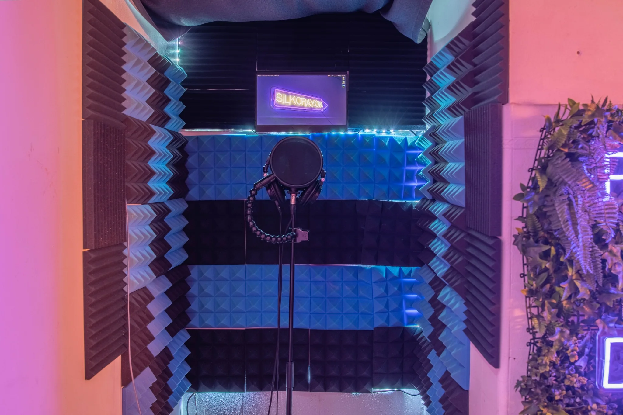 Private vocal booth at Silkcrayon Studios Cardiff